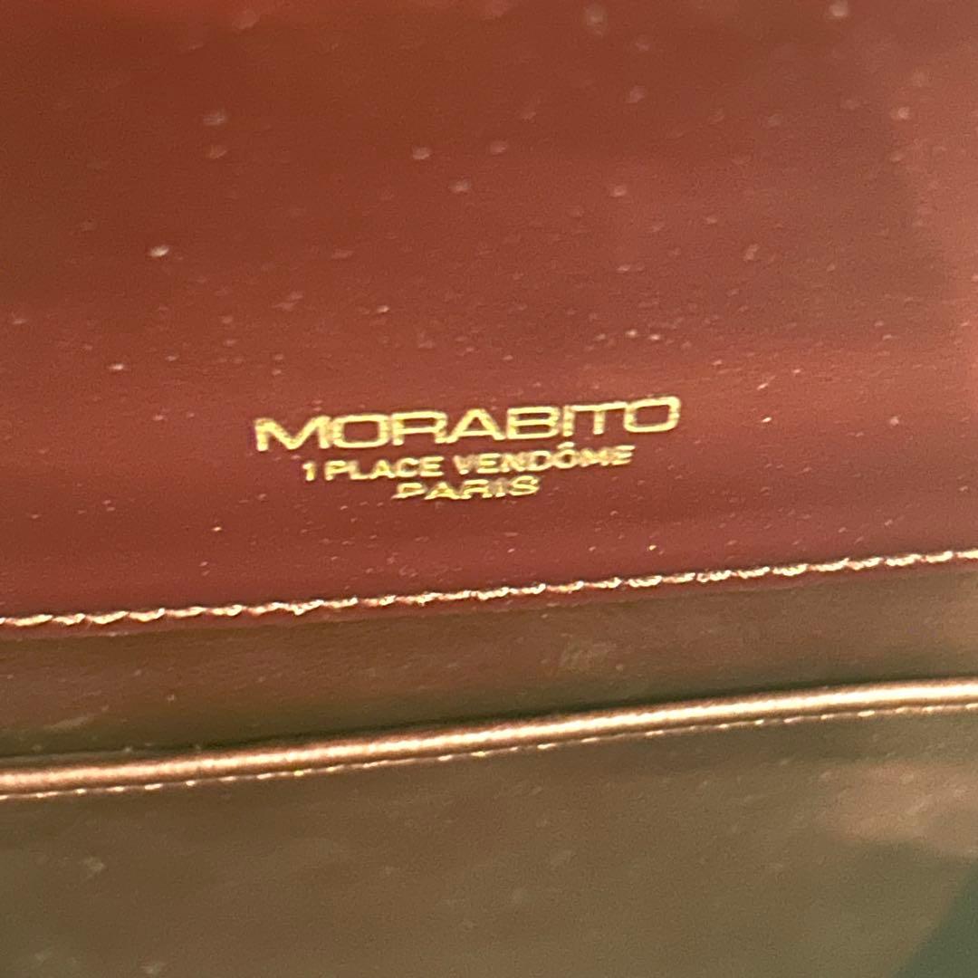 モラビト ワンショルダーバッグ レザー ボルドー ハンドバッグ ゴールド金具