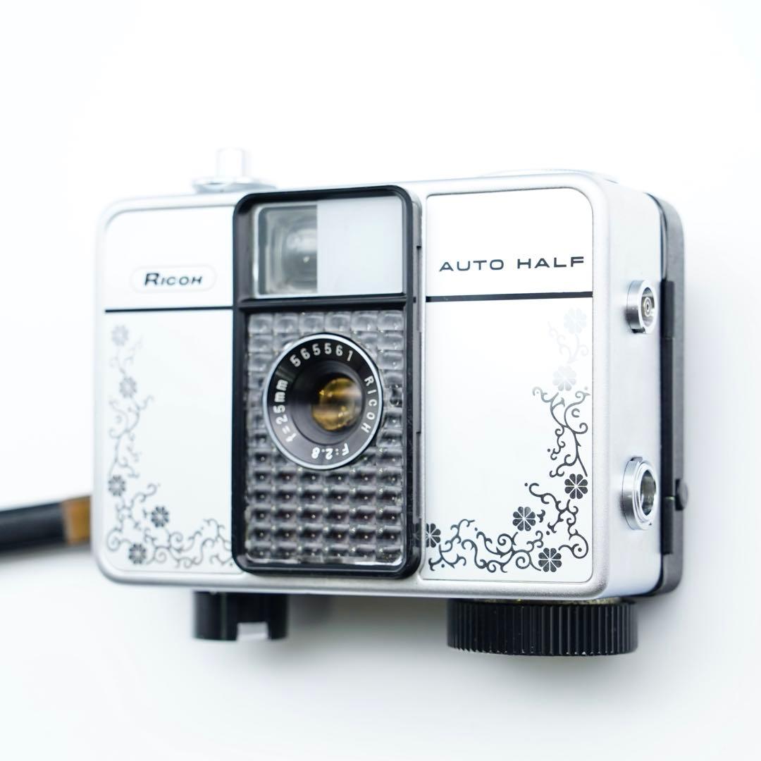 動作確認・清掃済み＊試写あり】リコーオートハーフE 花柄