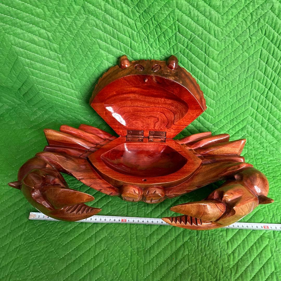 木彫り 蟹 カニ 隠し収納③