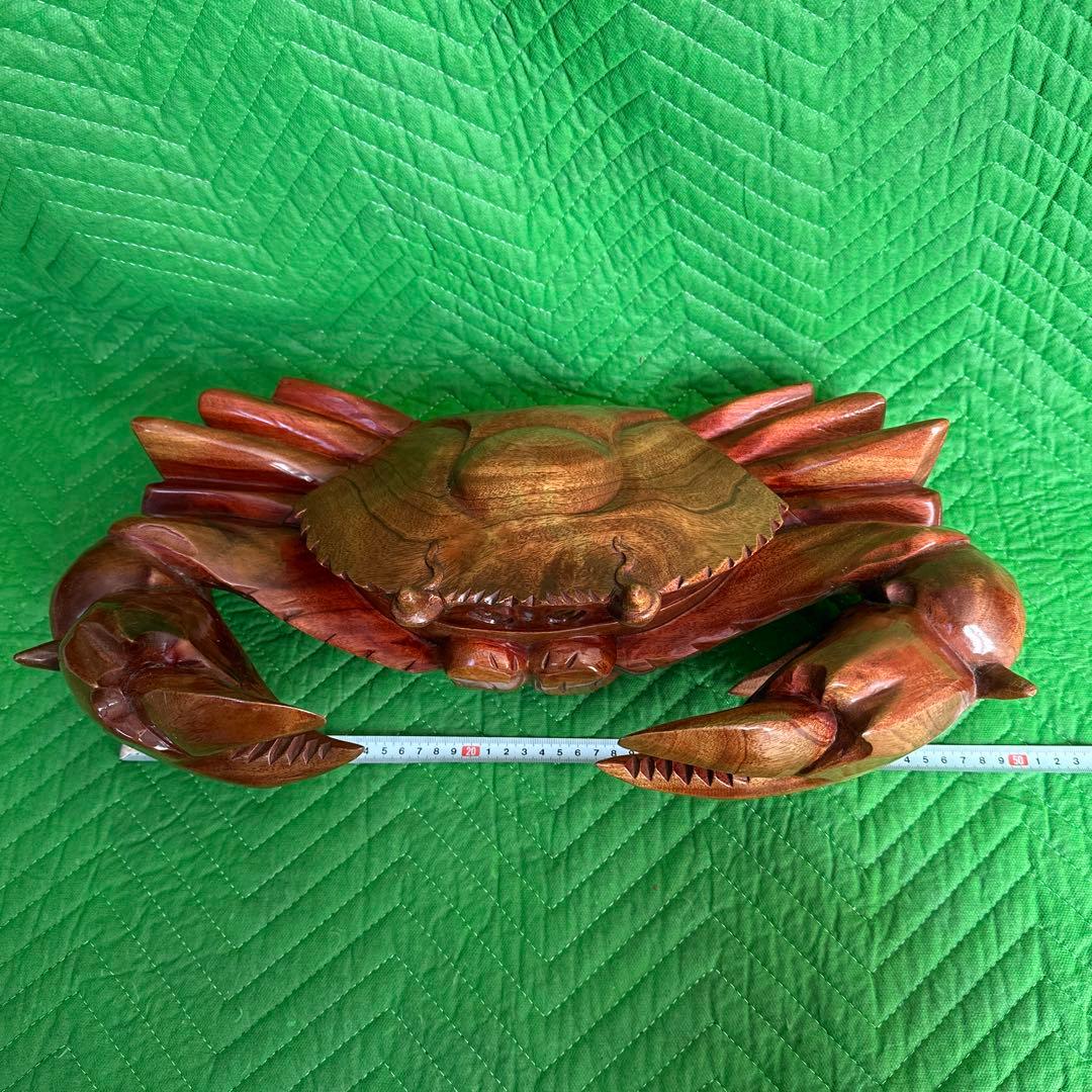 木彫り 蟹 カニ 隠し収納③