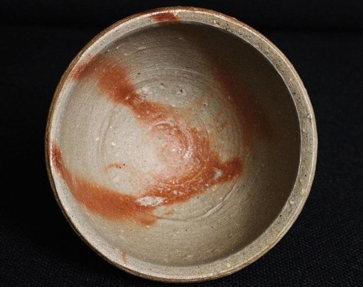 専用 人間国宝 藤原啓 緋襷酒杯 M327