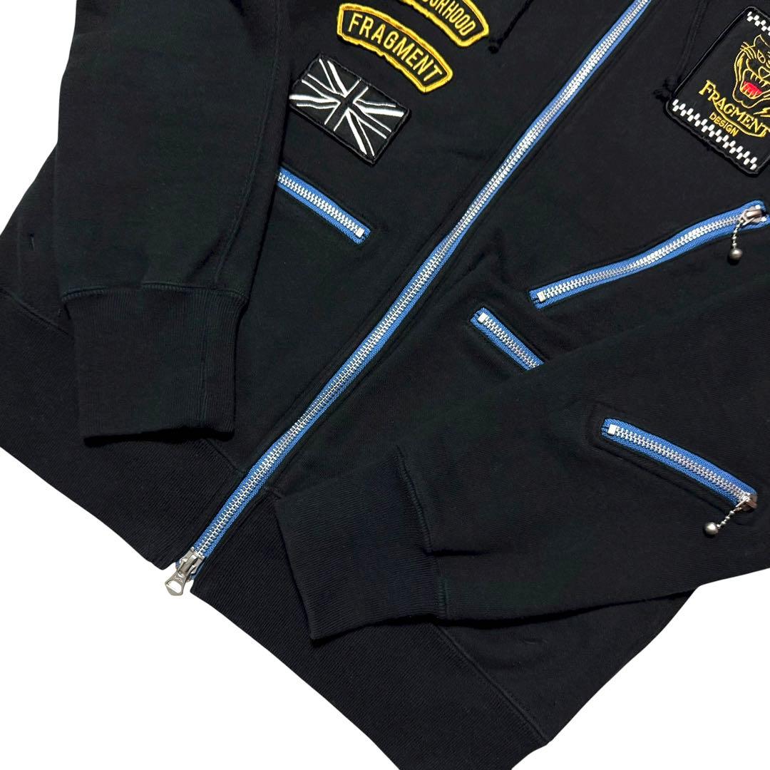 希少 NEIGHBORHOOD × fragment ジップ パーカー 黒 M