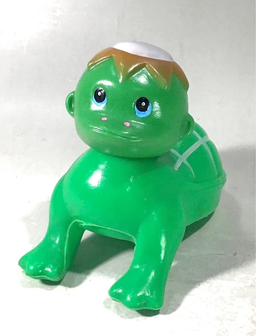 昭和レトロ ハイハイ 河童 赤ちゃん 人形 妖怪 お化け 駄玩具 ソフビ ①