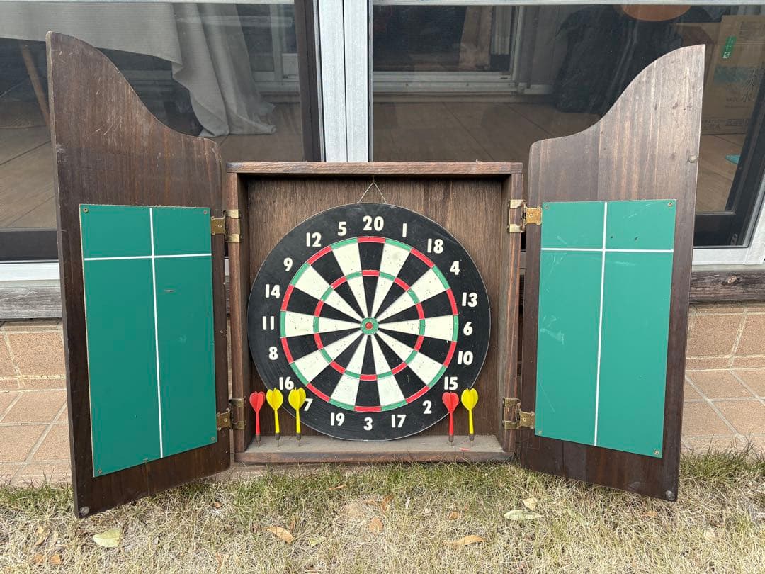 Coca-Cola コカ・コーラ 木製 ダーツボードキャビネット ヴィンテージ