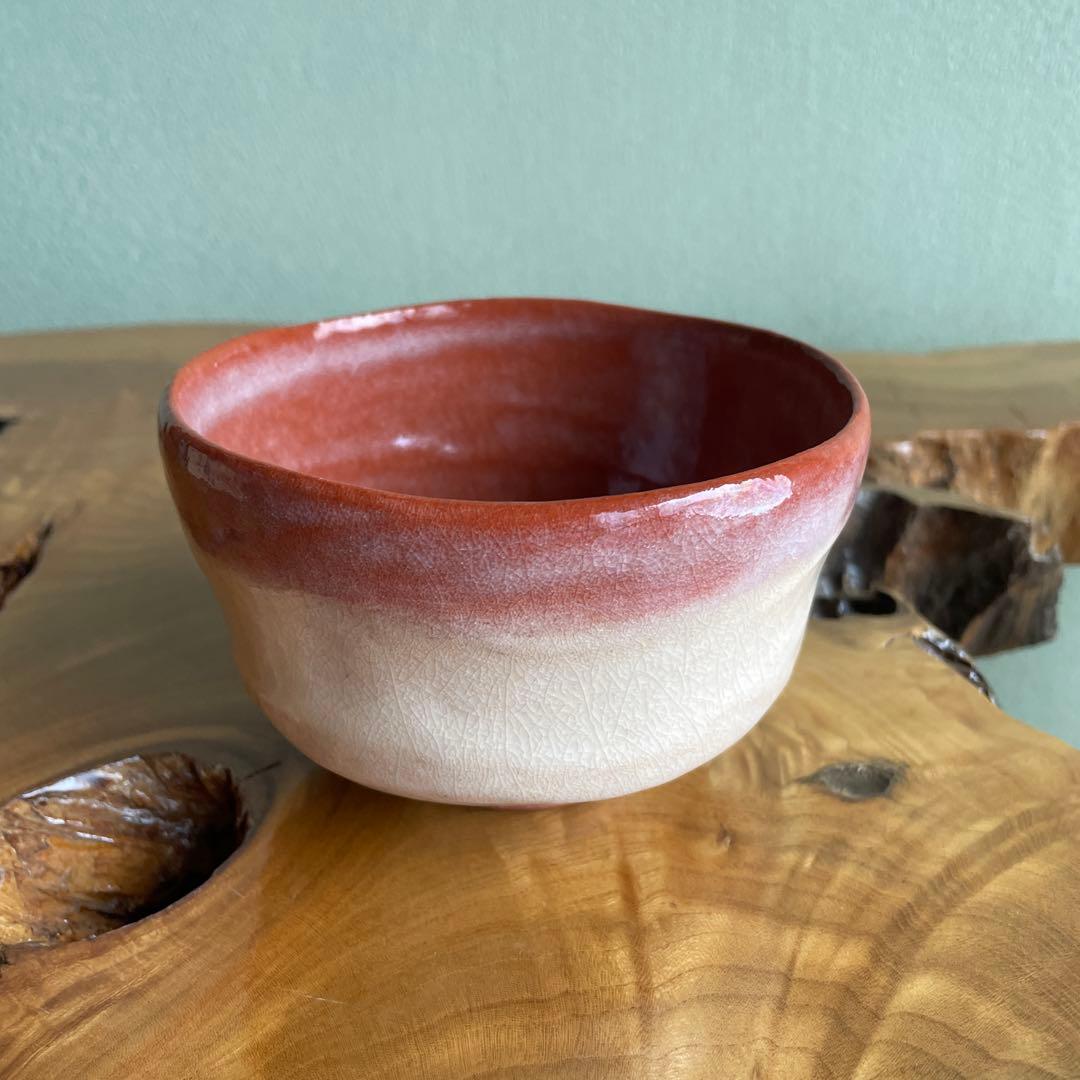 紀州焼 寒川栖豊作 葵窯 曙 抹茶碗 茶道具 共箱