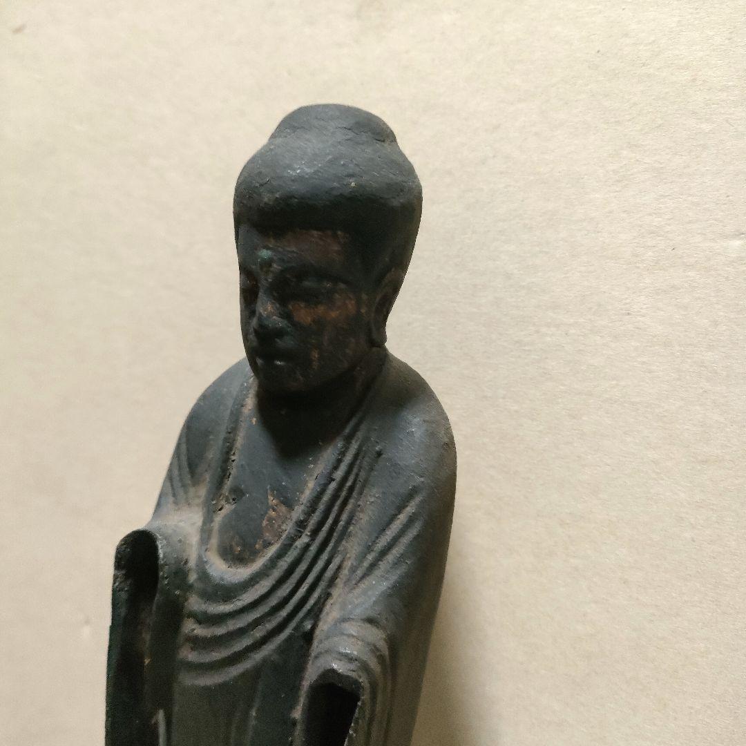 木彫如来像 時代物asianantique 祈り 癒し 骨董アンティーク 箱無し