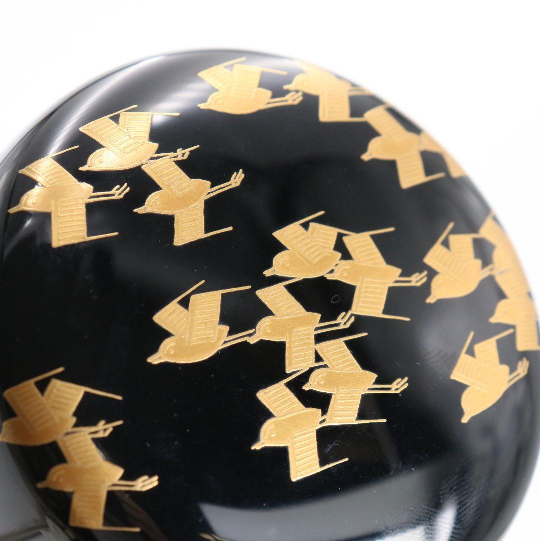 田崎昭一郎作 輪島塗 櫛千鳥蒔絵 平棗 内銀溜 村上宗信書付