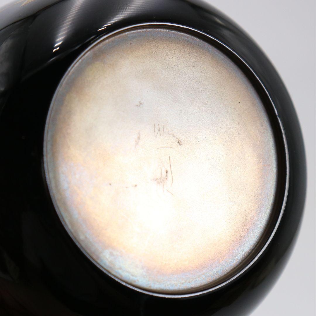 田崎昭一郎作 輪島塗 櫛千鳥蒔絵 平棗 内銀溜 村上宗信書付