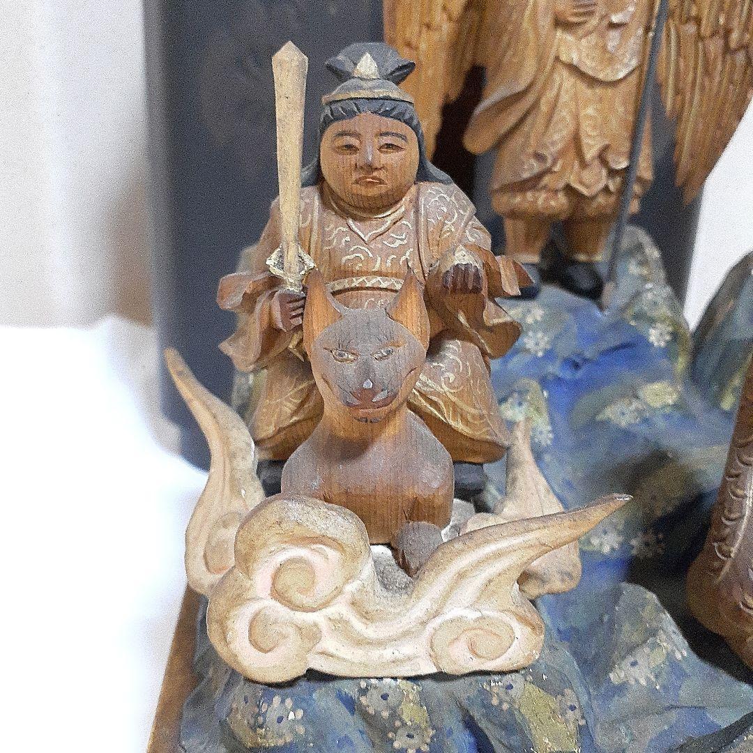 極逸品【護法魔王尊 荼枳尼天 双頭宝珠巳神】厨子 神像 仏像 - メルカリ