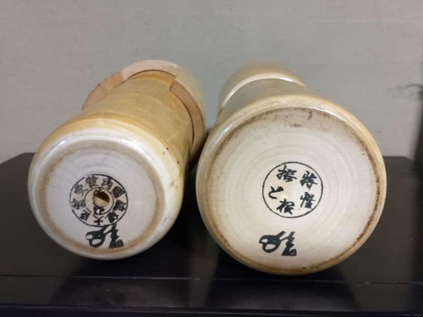 田中治正作 創作こけし 2体 童女 内閣総理大臣賞受賞 郷土玩具