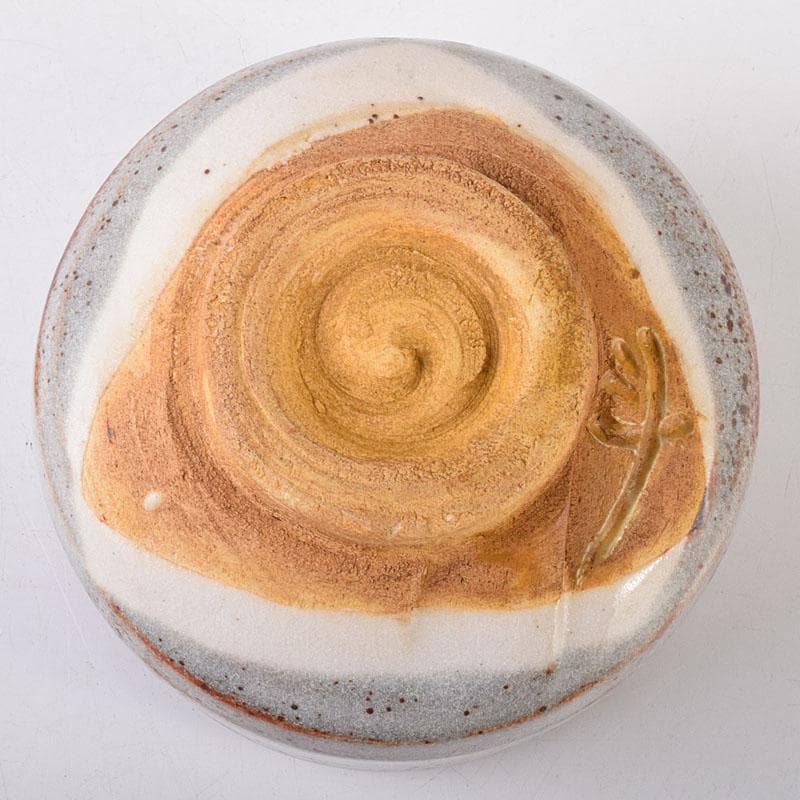 茶道具 人間国宝 荒川豊蔵作 志野茶碗 共箱 M R8052