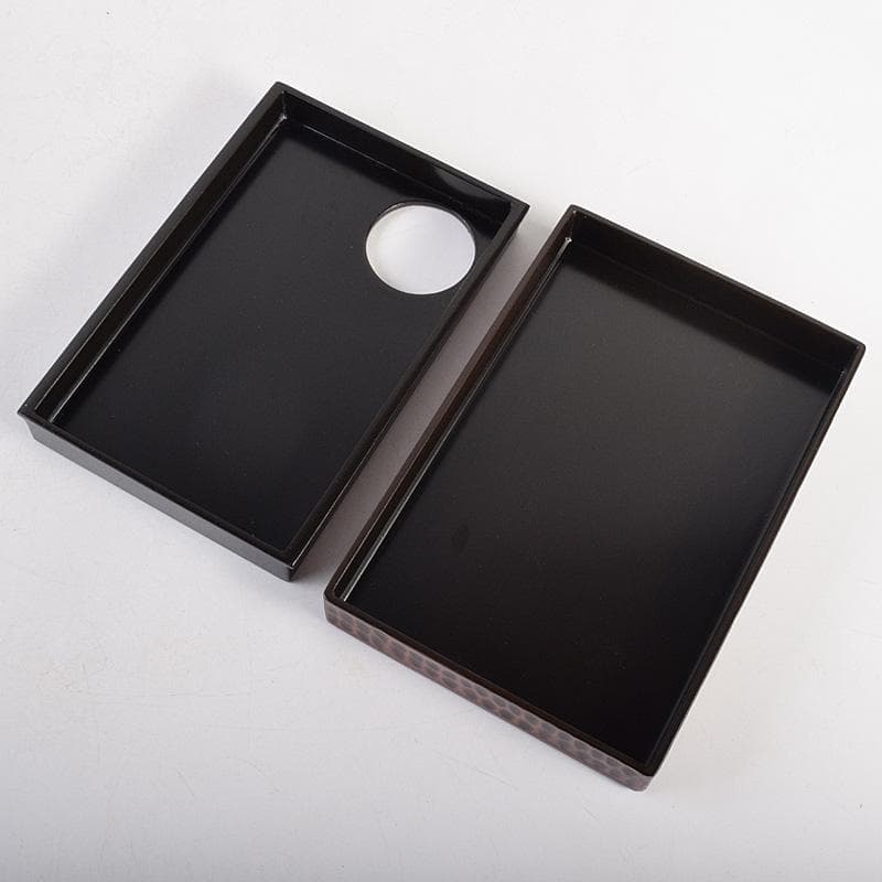 茶道具 鎌倉彫 高台寺文 利休茶箱 黒楽茶碗 振出など 七点一式 M R8803