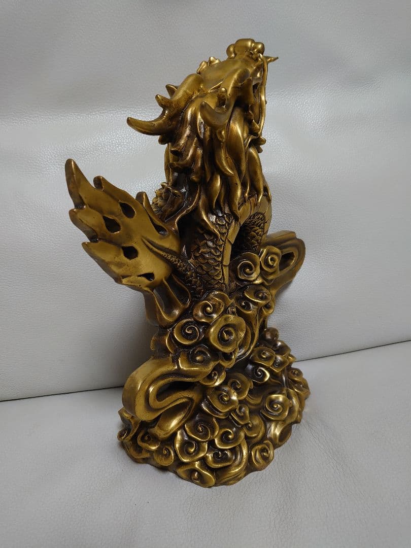 開運 龍神 龍 雲龍 ブロンズ製（真鍮製）置き物の通販はau PAY