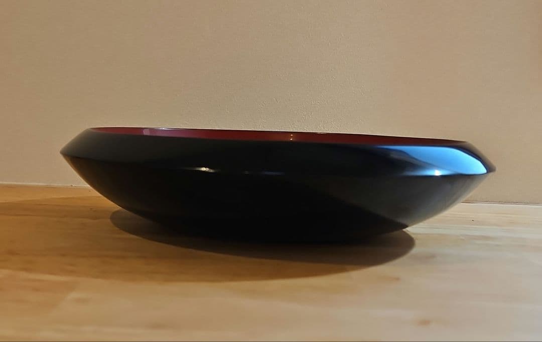 【新品未使用・長期保管品】 輪島塗　沈金　菓子盆（21cm）箱・パンフレット付