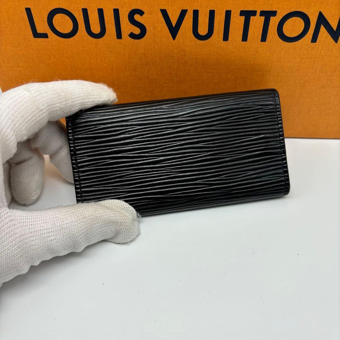ルイヴィトン◇ミュルティクレ◇エピ◇4連キーケース◇黒 Louis