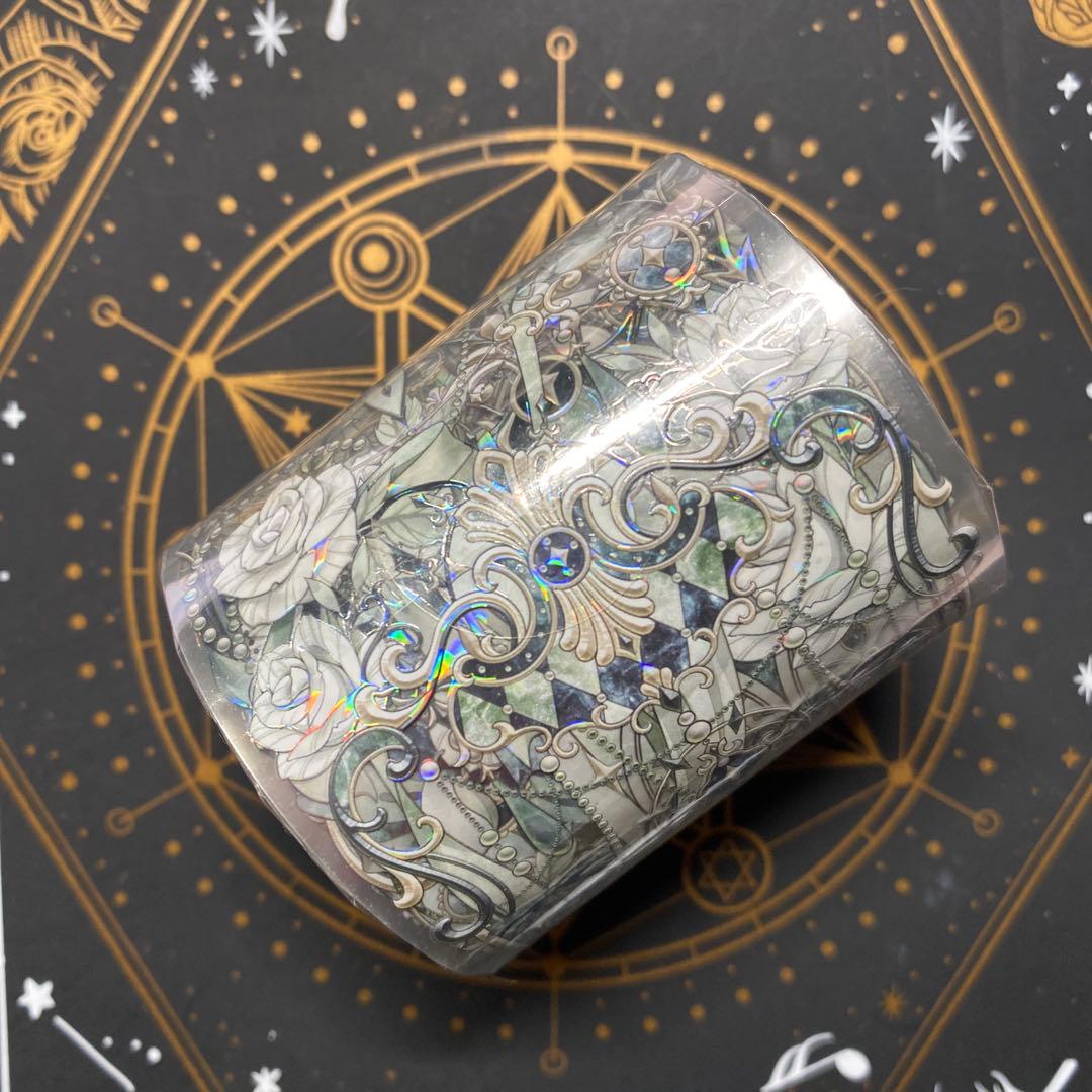 H】海外 10m巻 貝殻光マスキングテープ 人物系/装飾系/背景系