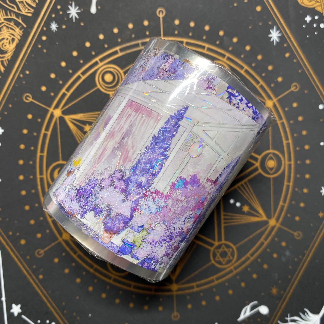 H】海外 10m巻 貝殻光マスキングテープ 人物系/装飾系/背景系