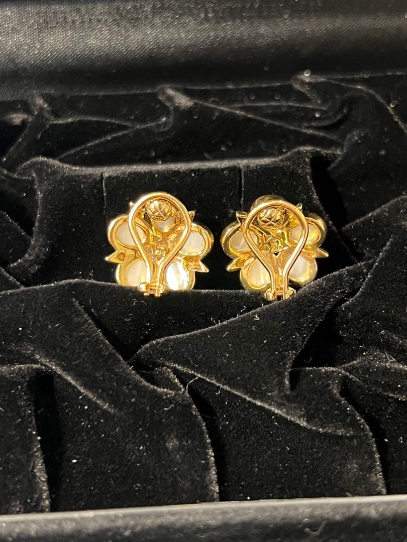 希少 MIKIMOTO ミキモト ピクウェ シェル.パール イヤリングK18刻印