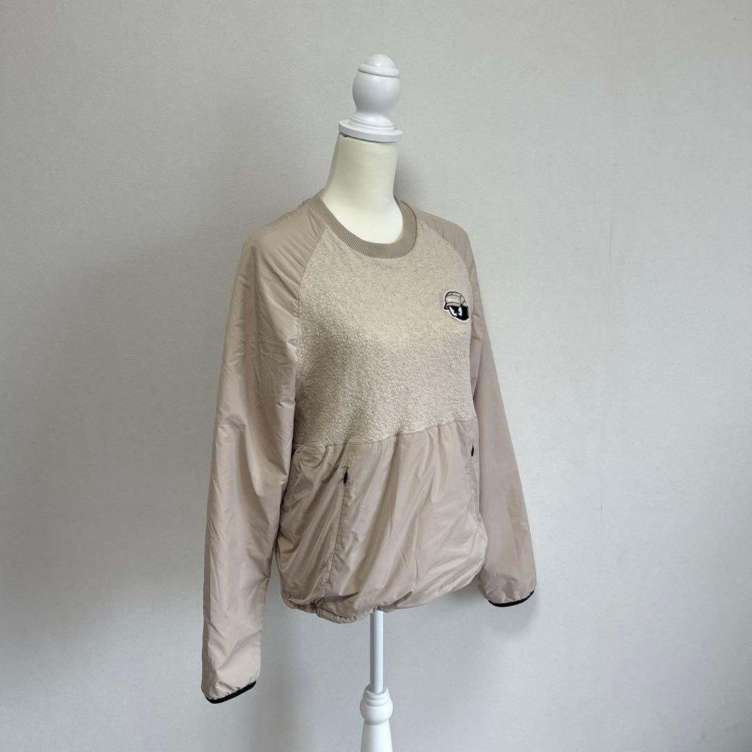 WAAC ウール ボア 異素材ドッキング プルオーバー 暖かい ワック 中綿