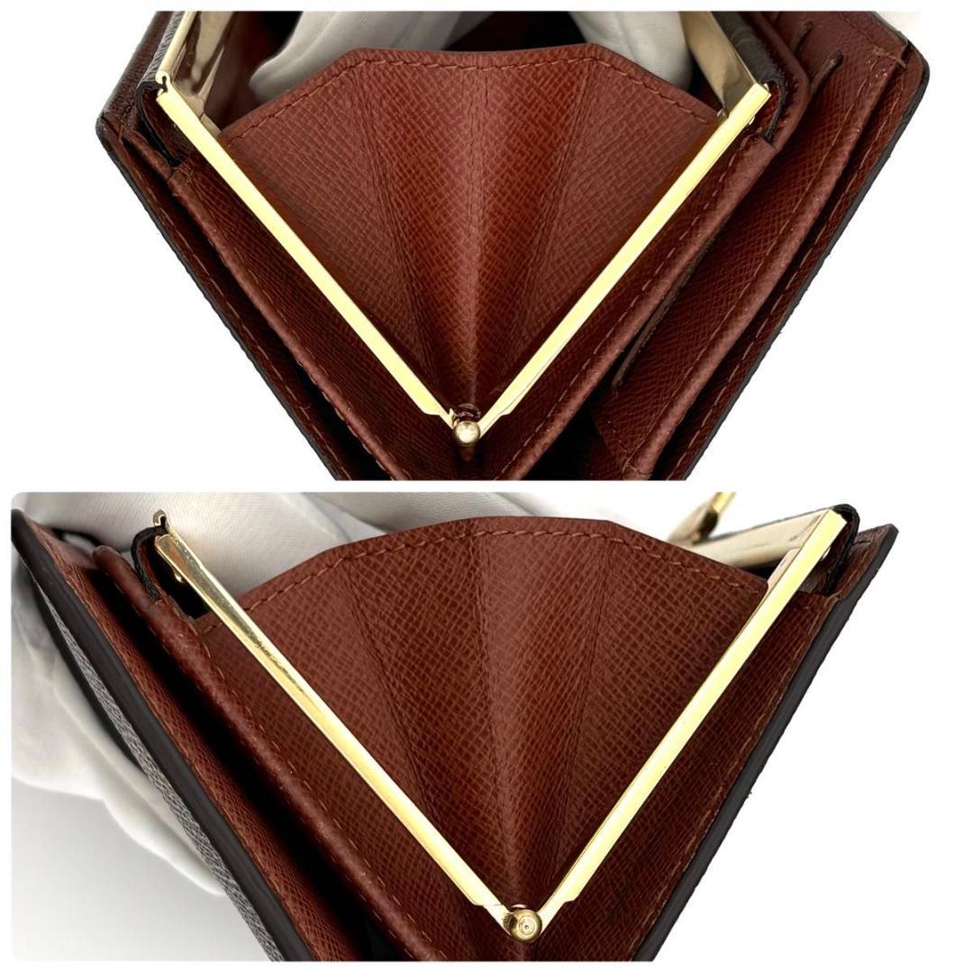 ルイヴィトン 折財布 がま口財布 モノグラム ヴィエノワ 茶 ブラウン 2160