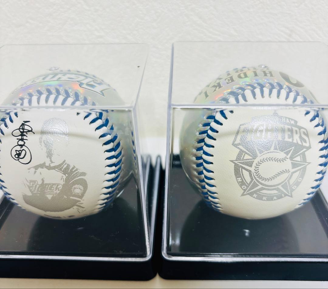 栗山英樹 サインボール 2個セット　メタリックボール