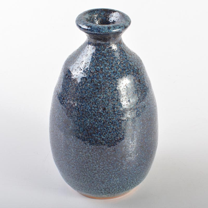 木村盛和作　油滴天目釉　徳利　共布共箱　V　R7109