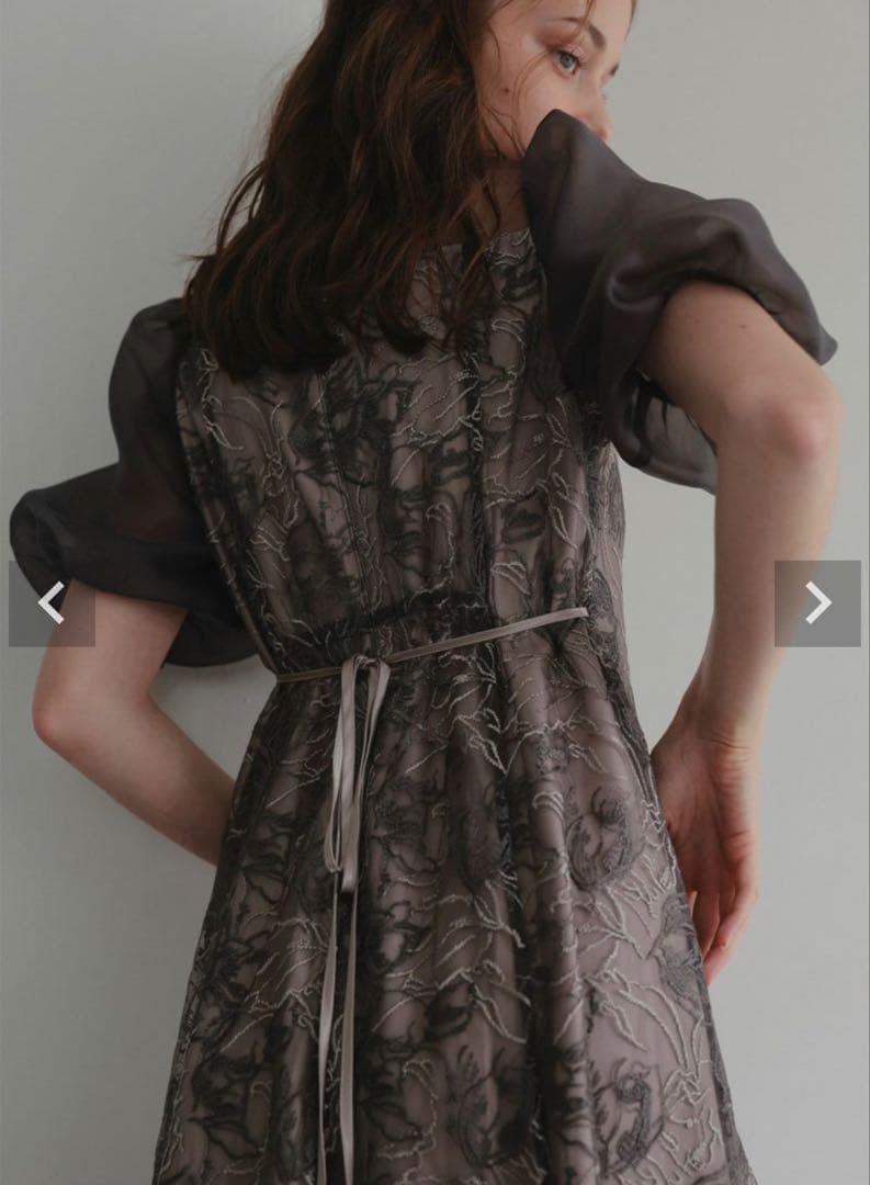 【Dorry Doll】ニュアンスフラワーレースドレス