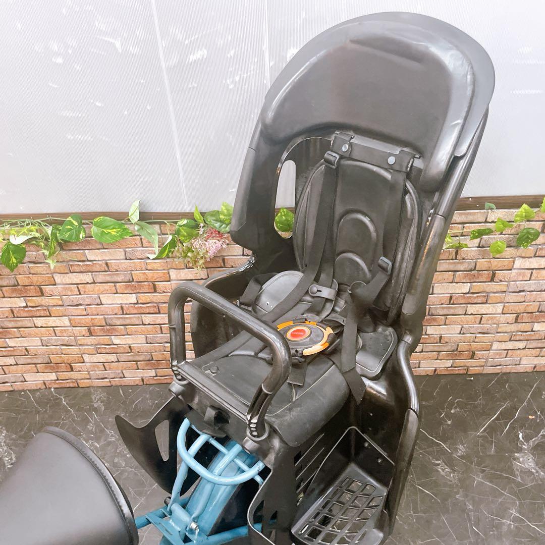 【28】電動自転車 前後子乗せ付きYAMAHA PAS Babby ブルーグレー