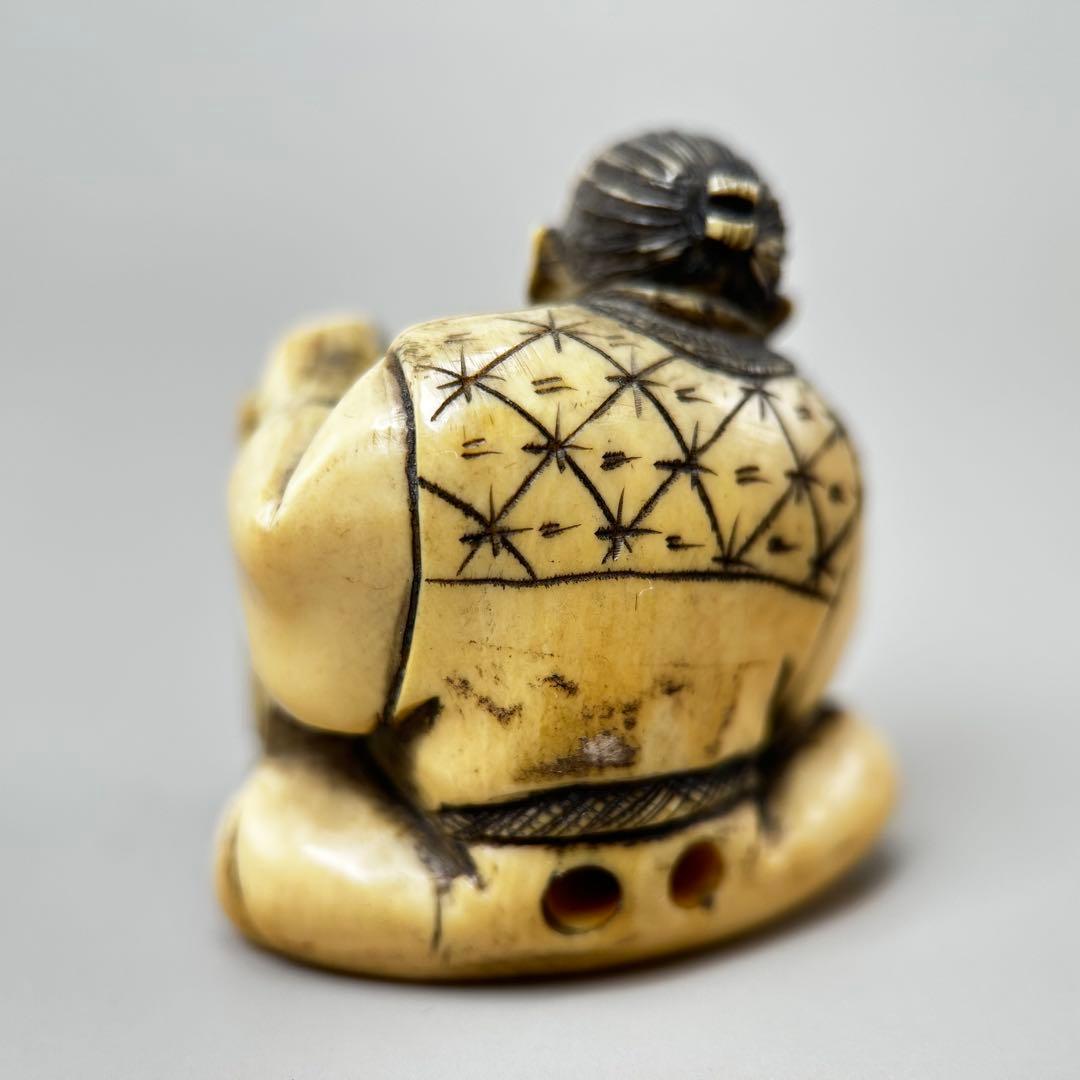 人物像彫刻極上根付天然素材アンティーク骨董飾り物古美術置物細密細工