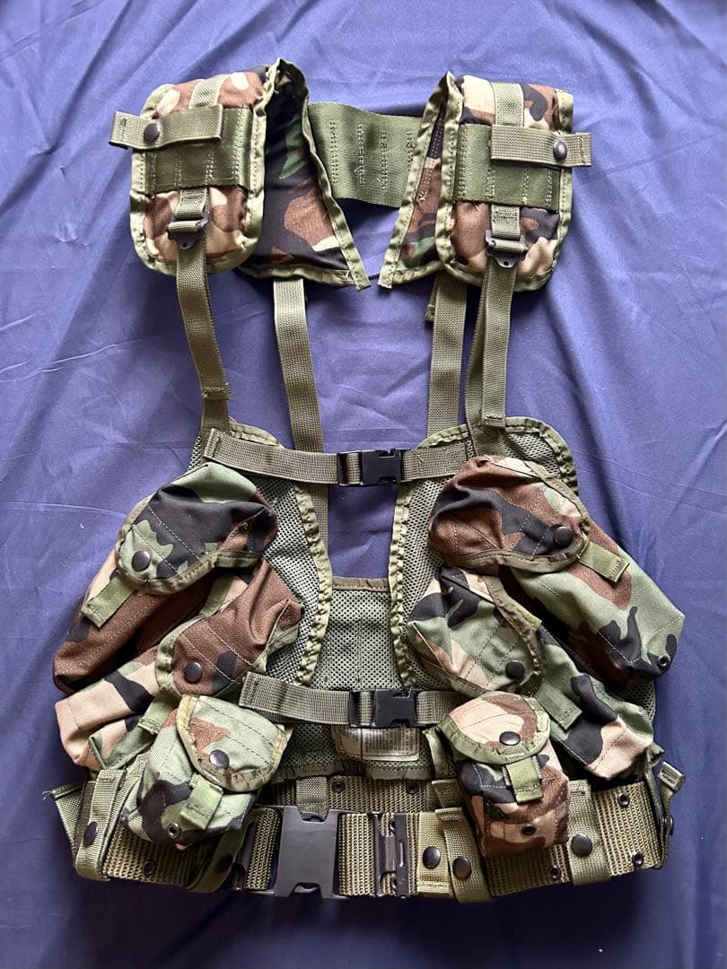 米軍実物 ロードベアリング/ウッドランド/ITLBV LC2ベルトセット 未