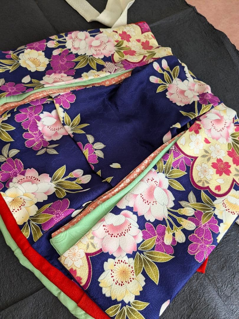 静] 市松人形 12号サイズの着物と長襦袢のセット 市松人形12号