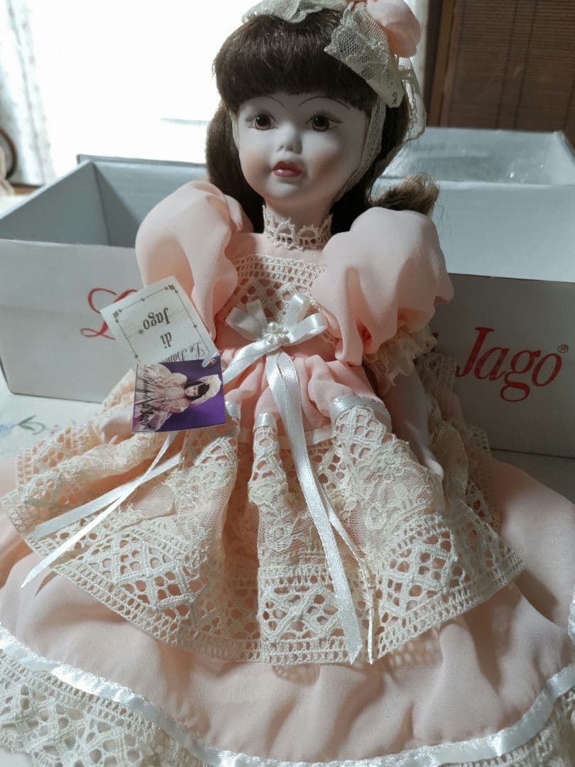 Jago ピンク ドール レース　未使用ビィスクドール　３０センチ