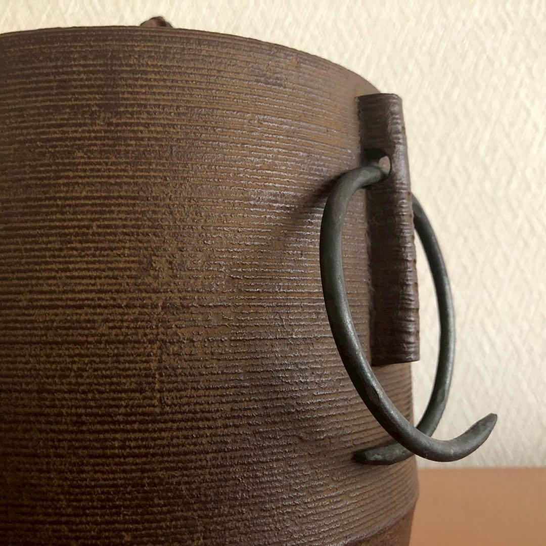 筒釜/人間国宝 釜師佐藤浄清作 糸目地紋 鐶 共箱 茶道具 - メルカリ