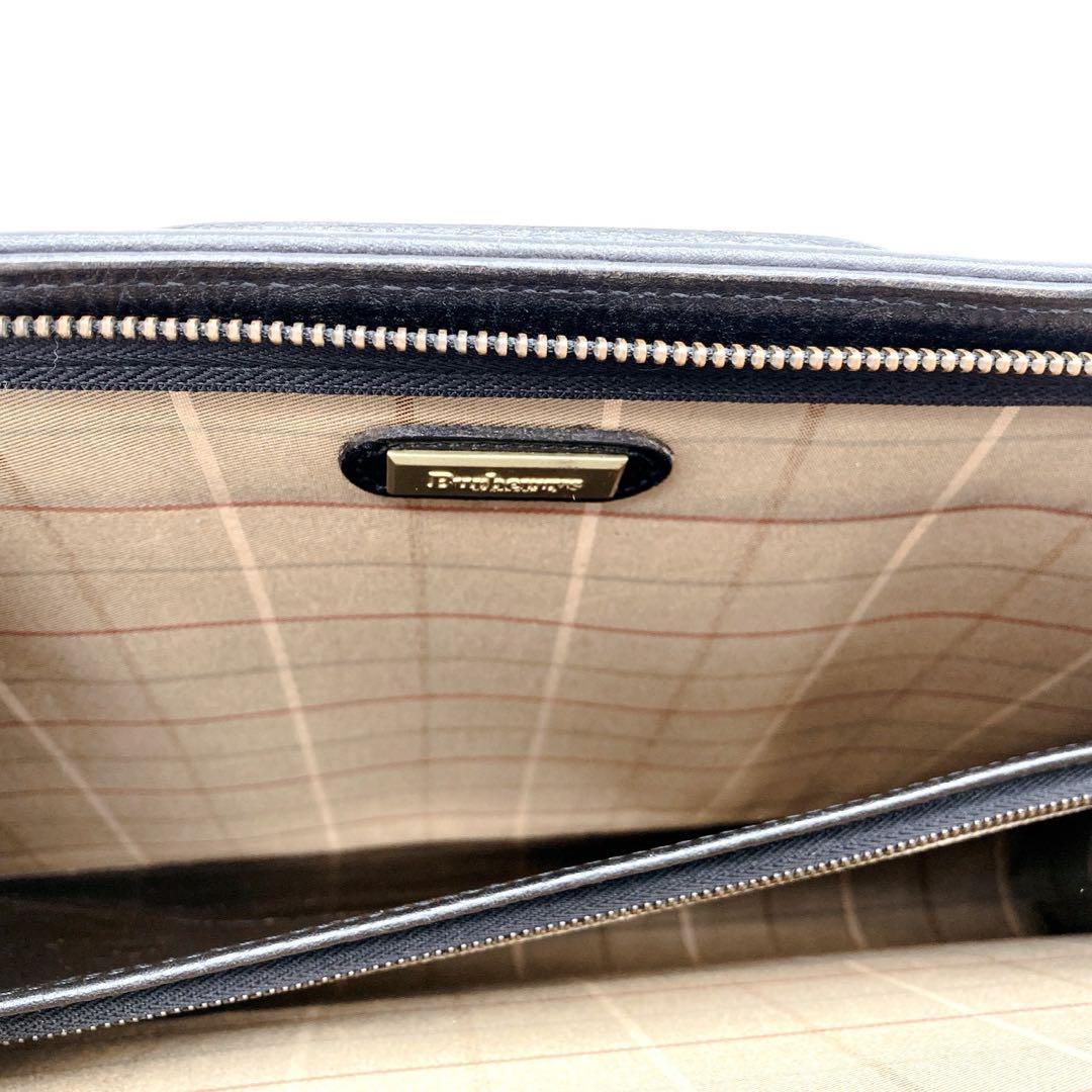 Burberry ビジネスバッグ　レザー　ブラック　ブリーフケース