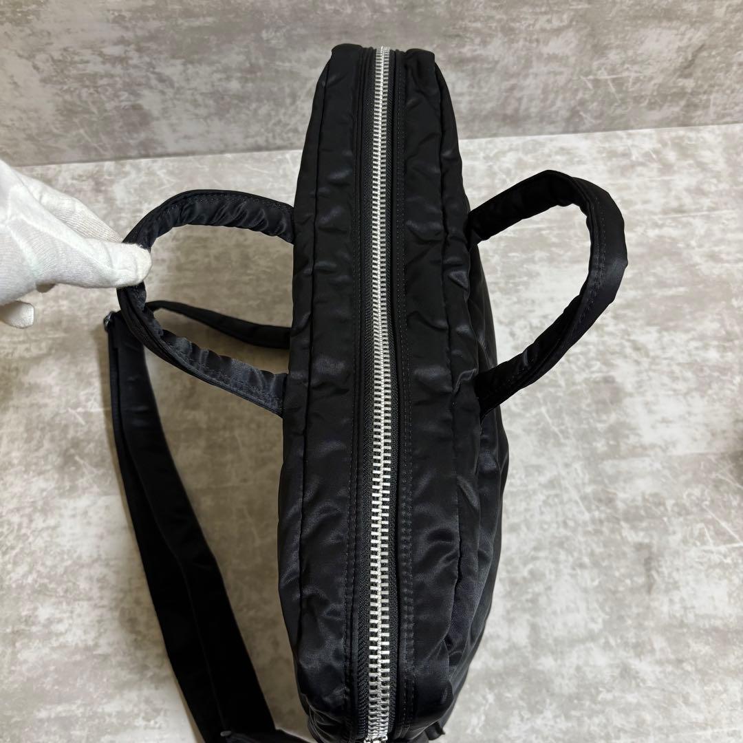 H208 美品✨ポーター　タンカー　ビジネスバッグ　2way ブラック　大容量