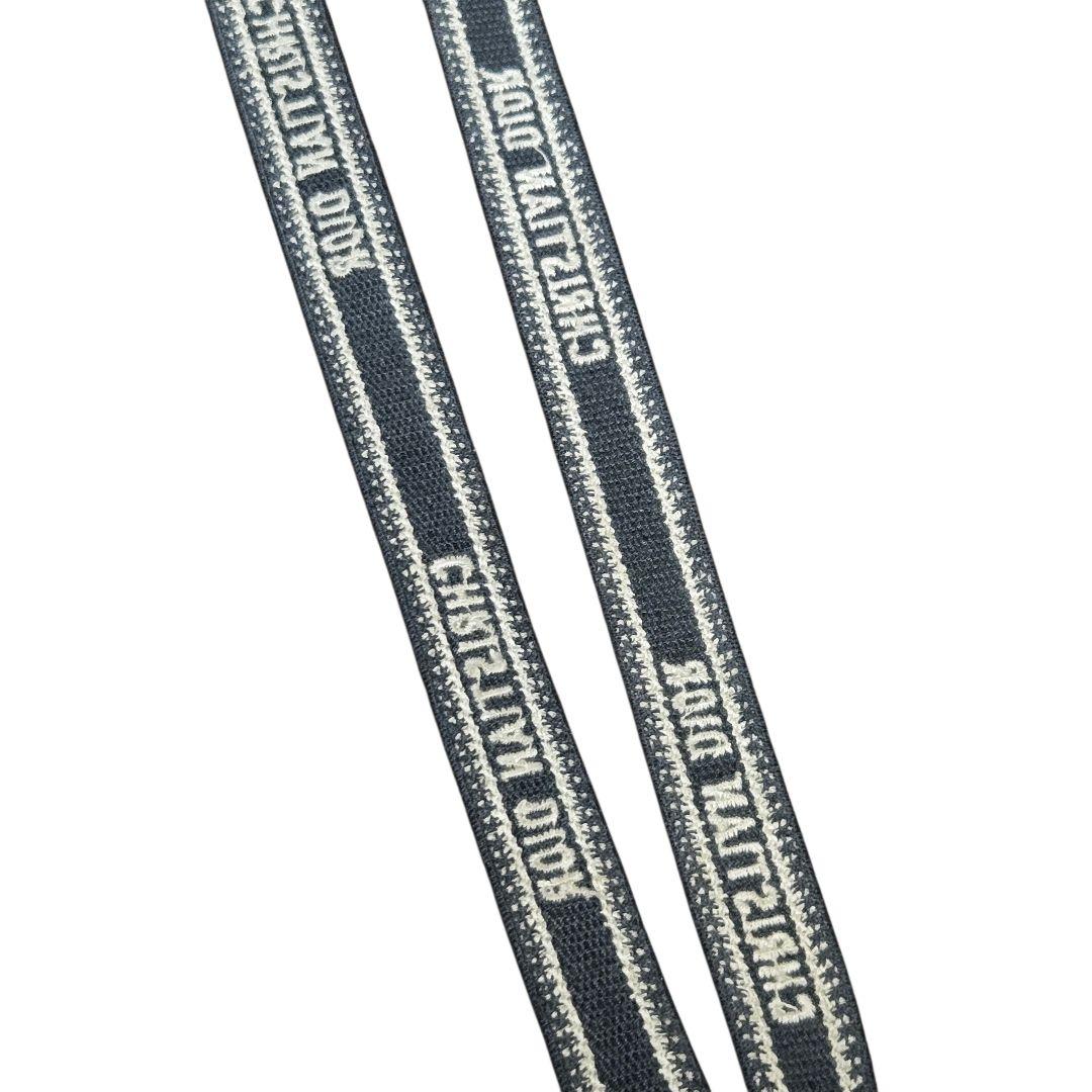 ディオール マイクロ ショルダー ストラップ エンブロイダリー キャンバス 黒