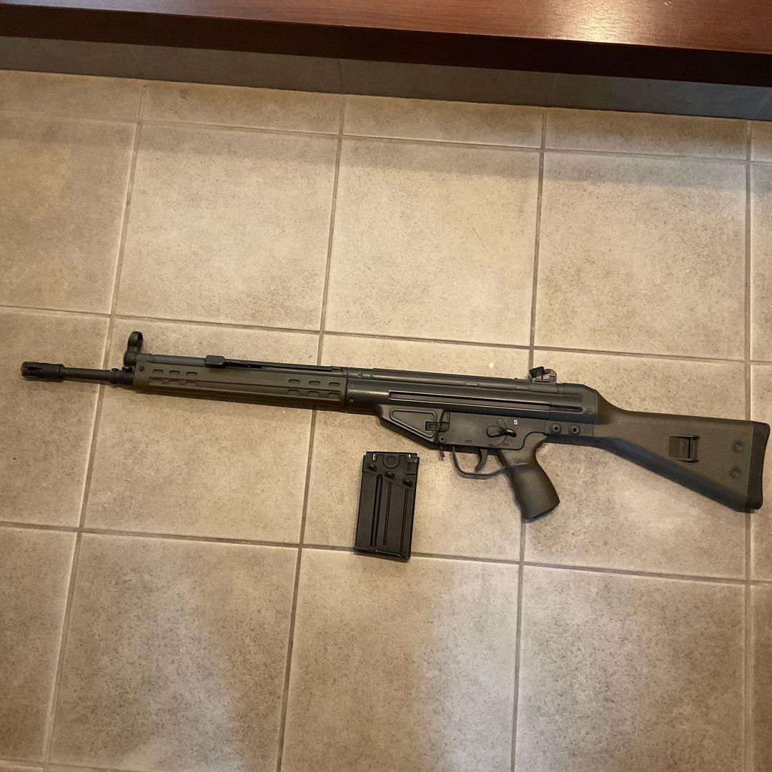 93m/s東京マルイ純正電動ガンG3A3絶版品メンテ済＋500連マガジン良品