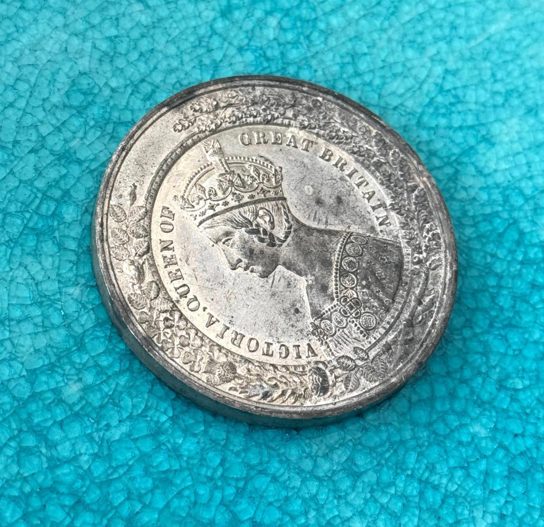 1851 イギリス ゴシック ヴィクトリア女王 ロンドン 大型 レア メダル