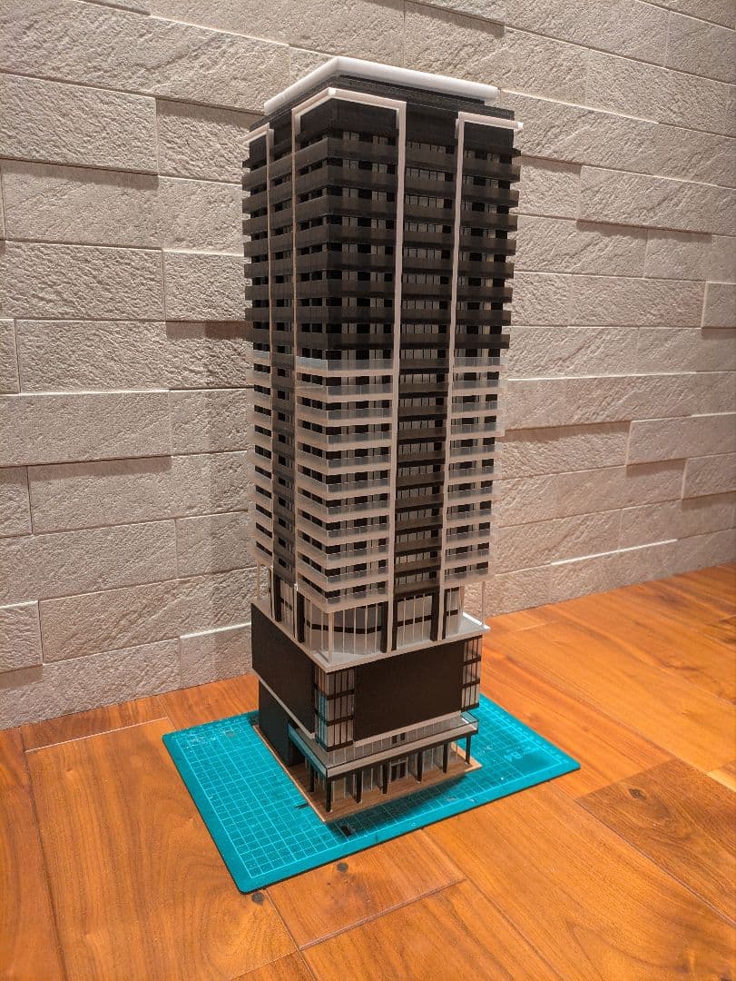 Nゲージ 自作ストラクチャー 高層マンション タワマン ジオラマ