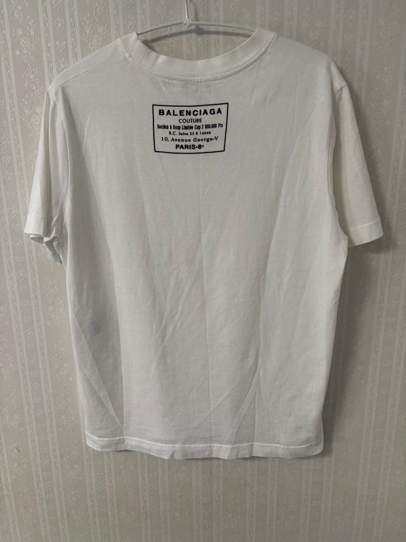 BALENCIAGA /バレンシアガ バックプリントTシャツ 白 M 希少完売品