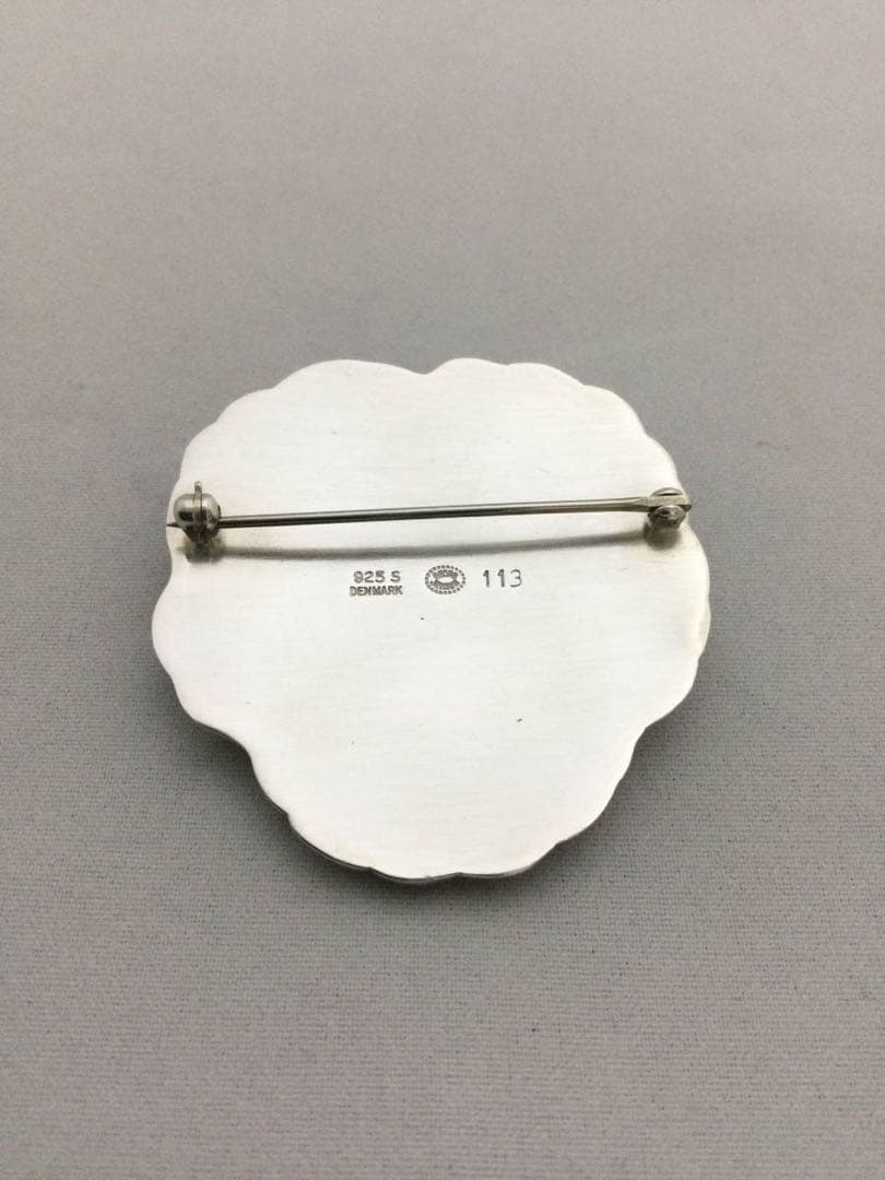 美品 ジョージジェンセン ブローチ フラワー 113 ヴィンテージ 925