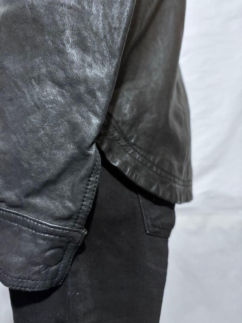 TOMORROWLAND 黒 レザージャケット 羊革 スイス製riri WZIPの通販はau