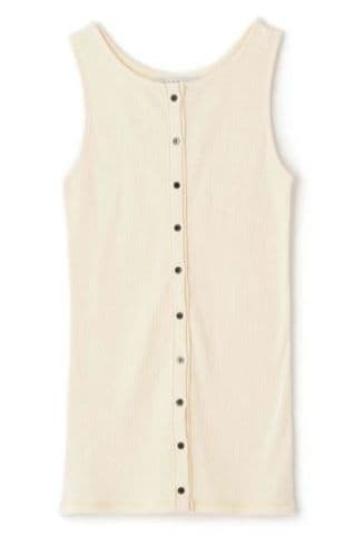 ETRÉ TOKYO 30コーマフロントオープンタンクトップ　クリーム