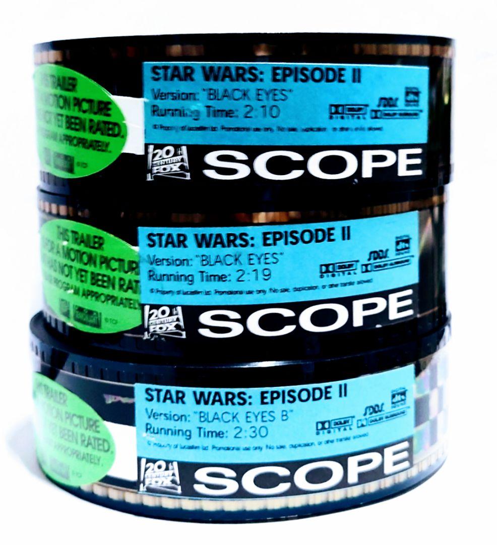 希少☆スターウォーズ エピソード2 予告編35mmフィルム3本セット！！