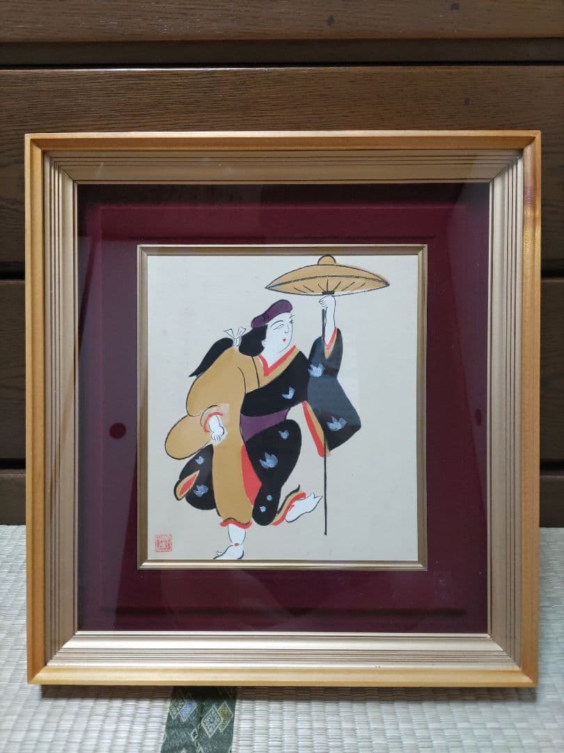 中国古美術・純手描き四尺人物掛軸・国画・斉白石印款・肉筆・宣紙