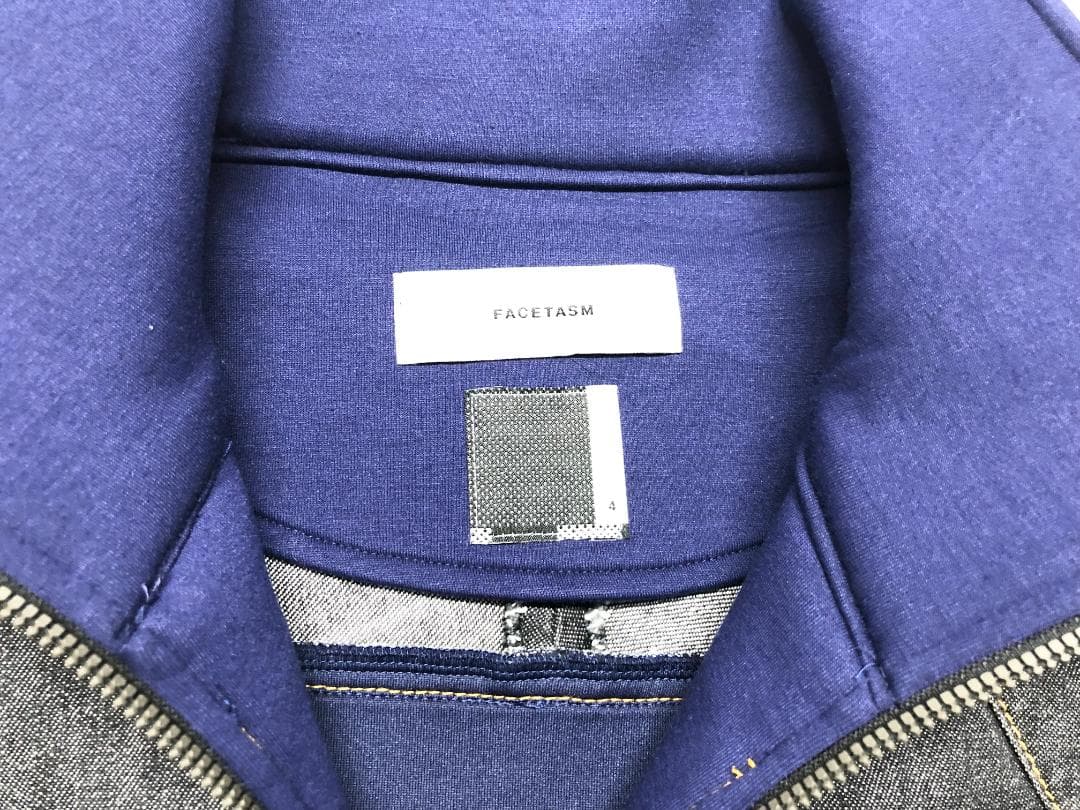 ○★訳有り新品未使用　FACETASM　デニムスウェットジャケット　4　ブラック