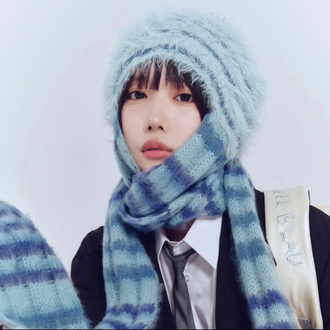 ヘルブラウ あのちゃん 帽子 ニット マフラー - メルカリ