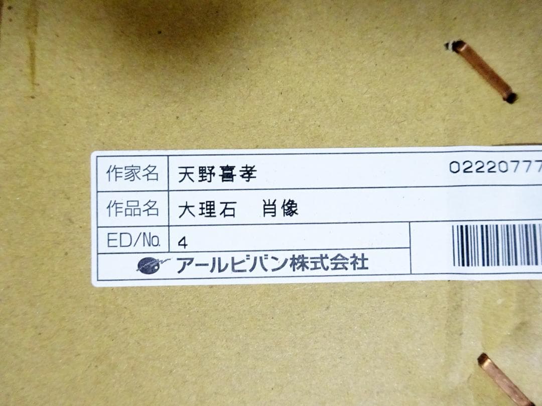 天野喜孝 #大理石 #肖像 #吸血鬼ハンターD #共箱 #アールビバン保証書