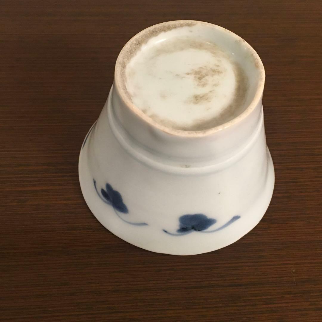 古伊万里　草花文蕎麦猪口