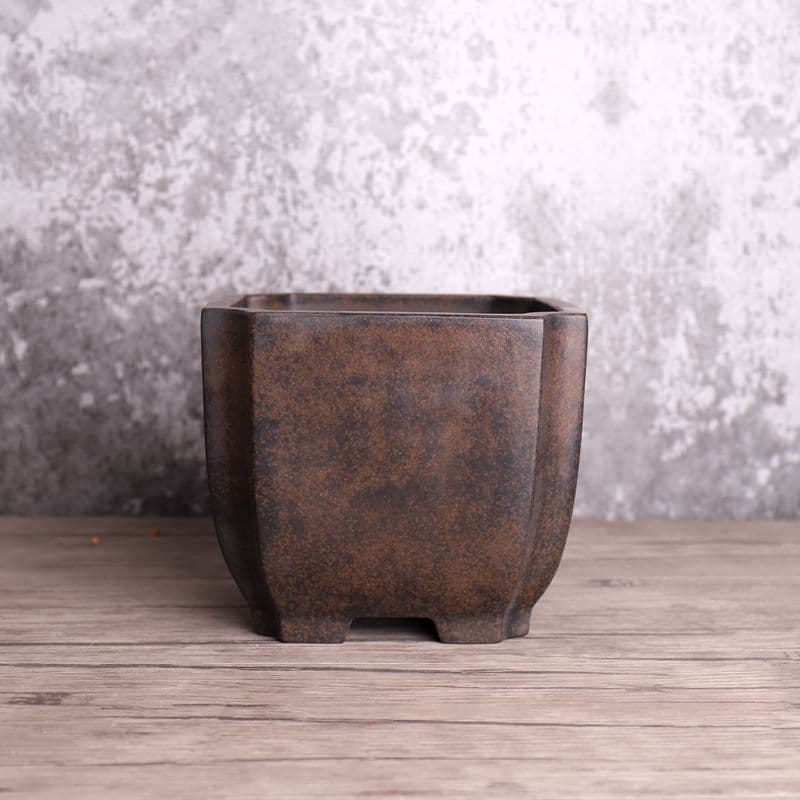 宜興紫砂鉢 四方抽角鉢 盆栽鉢 植木鉢 小品盆栽鉢 大品盆栽